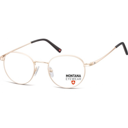 Zlote Lenonki okragle okulary oprawki optyczne, korekcyjne Montana MM609A